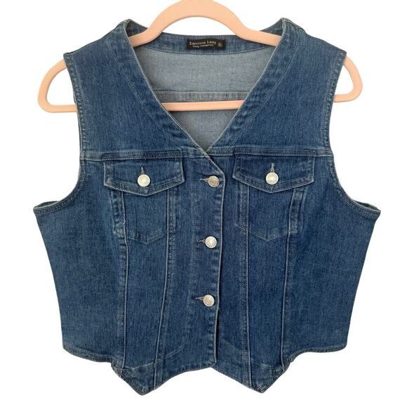 Emerson Lang Jackets & Blazers - Emerson Lang Denim Vest Size XL